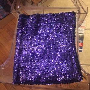 Purple Sequin stretch skirt